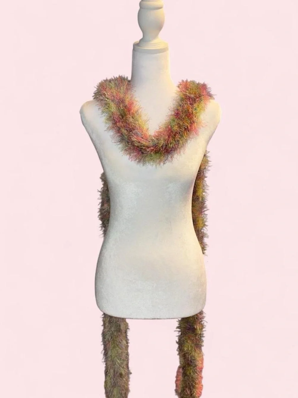 Plush Multicolor Faux Fur Scarf - Home Accents